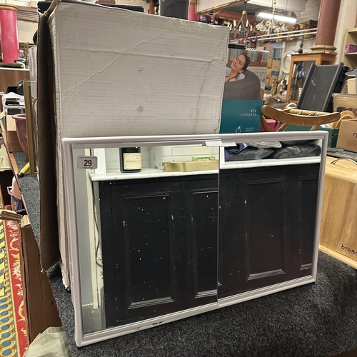 29 - MIRRORED BATHROOM CABINET WITH SHELVES