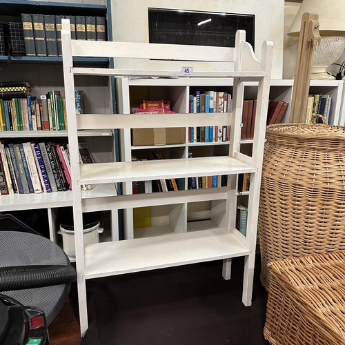 45 - PAINTED PINE BOOKCASE