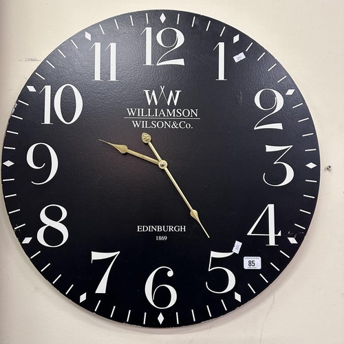 85 - WILLIAM WILSON & CO WALL CLOCK