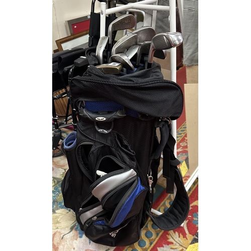 96 - SUN MOUNTAIN GOLF BAG AND MIZUNO GOLF CLUBS AND IRONS