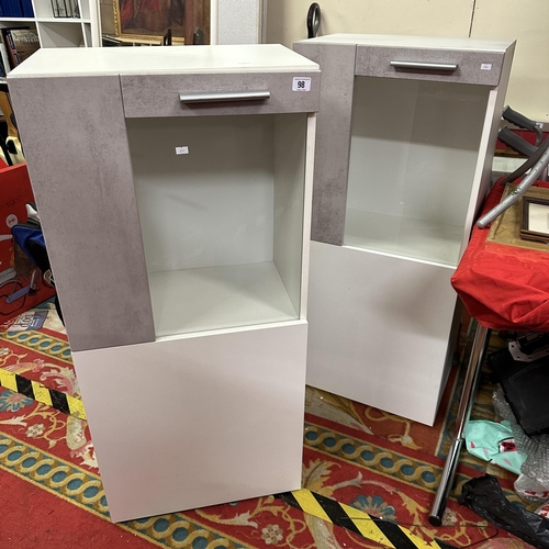 98 - PAIR OF WALL MOUNTED CABINETS