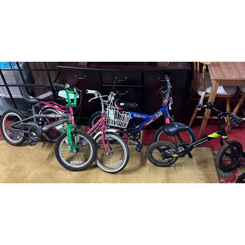 118 - FOUR CHILDRENS BIKES