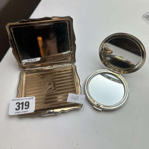 319 - TWO LADIES VINTAGE COMPACTS INCLUDING STRATTON