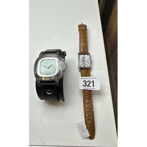 321 - VINTAGE FOSSIL GENTS WATCH AND A OSIROCK QUARTZ WATCH