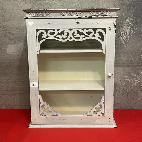 30 - SHABBY-CHIC GLAZED CABINET