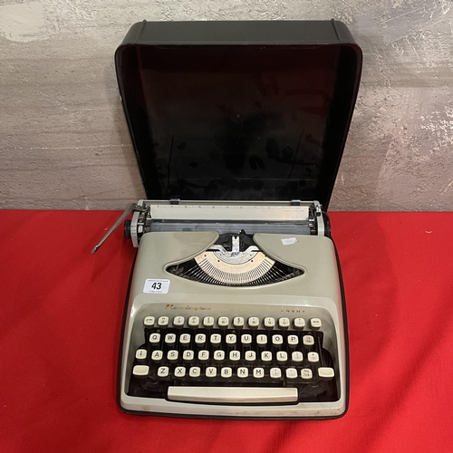 43 - REMINGTON TYPEWRITER WITH CASE