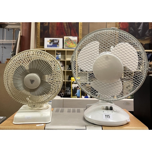 115 - TWO DESK FANS