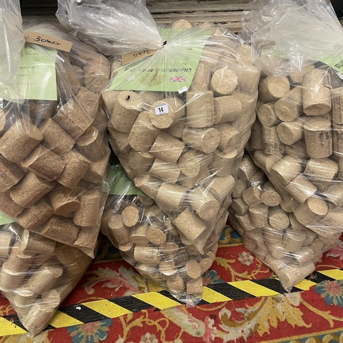 14 - TWO 30KG BAGS OF HARDWOOD BRIQUETTES