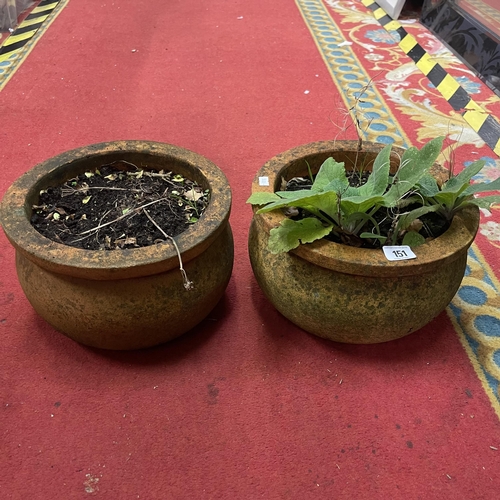 151 - TWO TERRACOTTA PLANT POTS