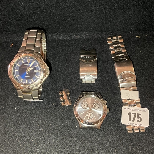 175 - SEKONDA WATCH AND SWATCH WATCH NEEDING REPAIR