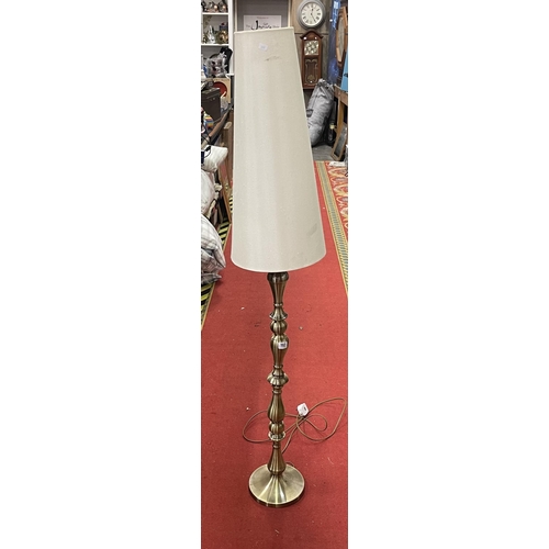 192 - POLISHED BRASS FREE STANDING LAMP