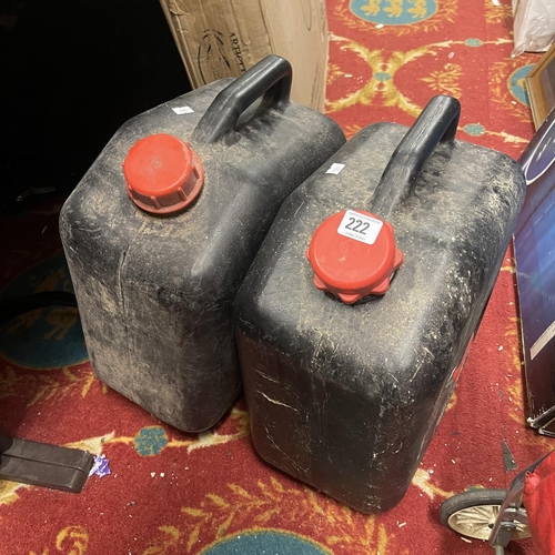 222 - PAIR OF 10 LITRE PETROL CANS