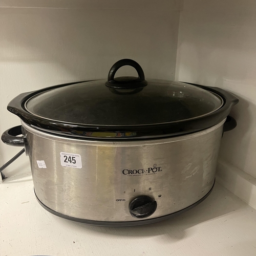 245 - LARGE ELECTRIC CROCKPOT SLOW COOKER