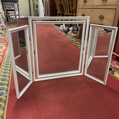 58 - TRIPLE DRESSING TABLE MIRROR