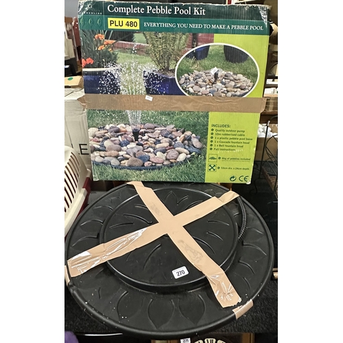 270 - PEBBLE POOL KIT GARDEN FOUNTAIN