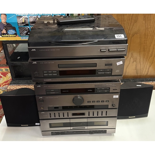 294 - JVC STEREO SYSTEM WITH SPEAKERS