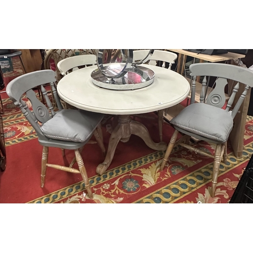 297 - SOLID PINE KITCHEN TABLE WITH 4 CHAIRS