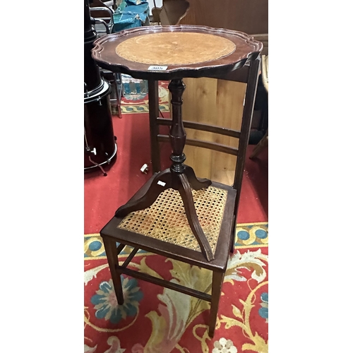 305 - WINE TABLE AND EDWARDIAN CHAIR