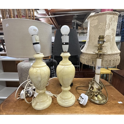 306 - SELECTION OF TABLE LAMPS