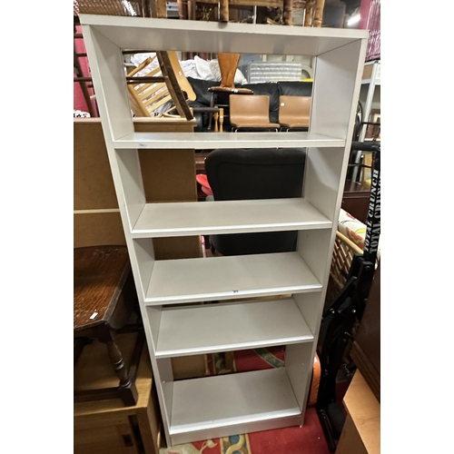 309 - WHITE BOOKCASE