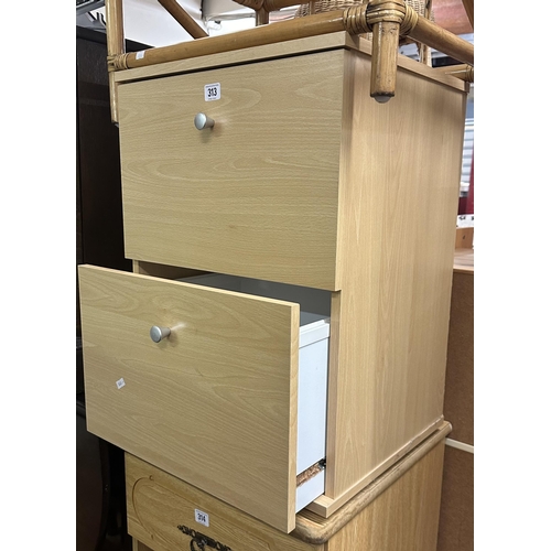 313 - BEECH BEDSIDE CHEST