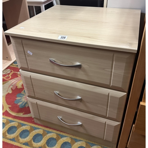 326 - BLEACHED OAK CHEST OF DRAWERS