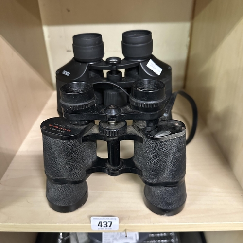 437 - TWO PAIRS BINOCULARS