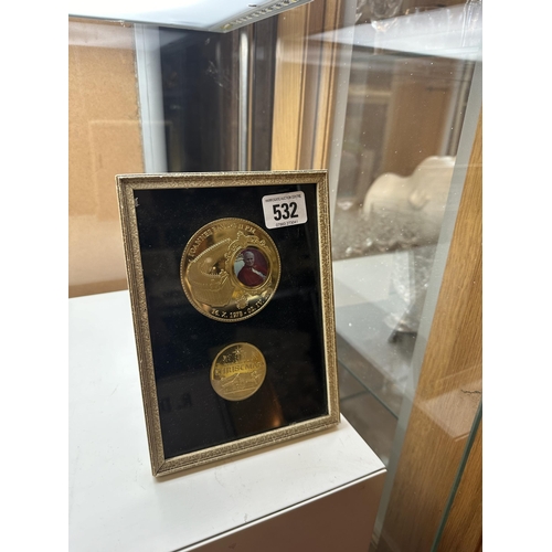 532 - FRAMED RELIGIOUS COINS