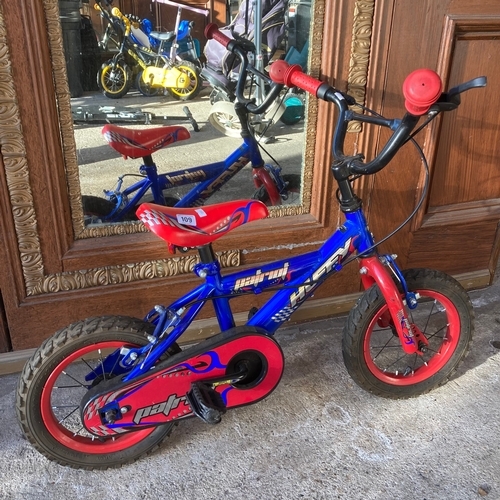 600 - TWO CHILDRENS RIDE ON BIKES AND CHILDS HUFFY BIKE