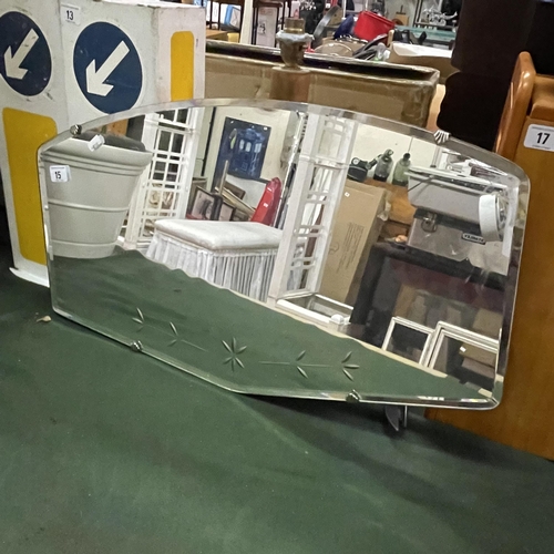 15 - VINTAGE BEVELLED GLASS MIRROR
