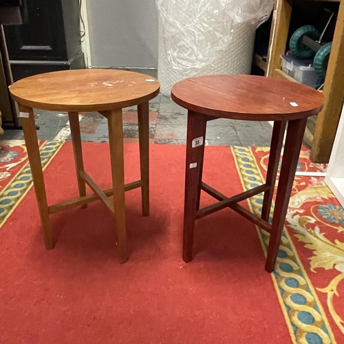 33 - PAIR OF OCCASIONAL FOLDING TABLES