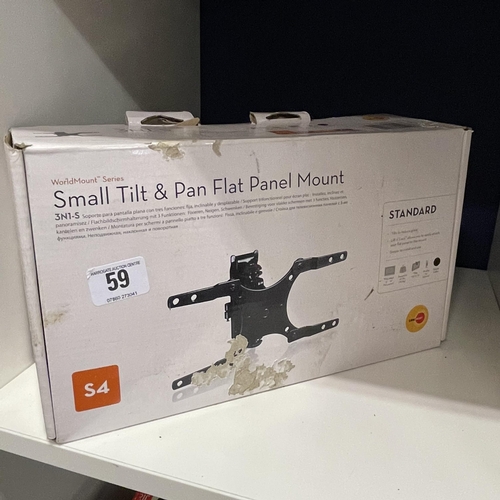 59 - SMALL TILT AND PAN FLAT PANEL MOUNT FOR TV