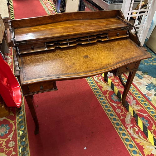 100B - THEODORE ALEXANDER CAMPAIGN DESK IN WALNUT IN STUNNING CONDITION