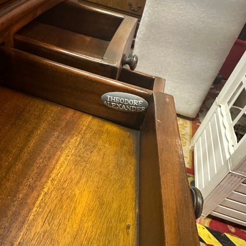 100B - THEODORE ALEXANDER CAMPAIGN DESK IN WALNUT IN STUNNING CONDITION