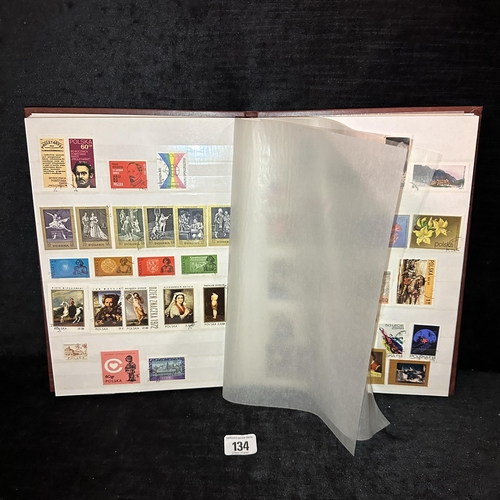 134 - LARGE STAMP COLLECTORS ALBUM CONTAINING POLISH STAMPS FROM THE LATE 1980S THROUGH THE MID 1990S