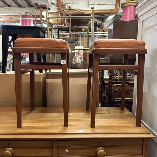 5 - PAIR OF VINTAGE STOOLS