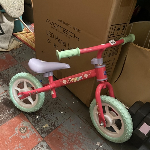 406 - CHILDRENS PEPPA PIG BIKE