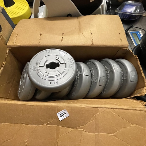 409 - SELECTION OF GYM WEIGHTS