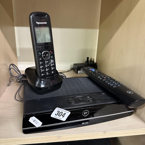 304 - BT TV BOX AND PANASONIC LANDLINE