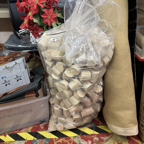 39 - TWO 30KG BAGS OF PINE BRIQUETTES