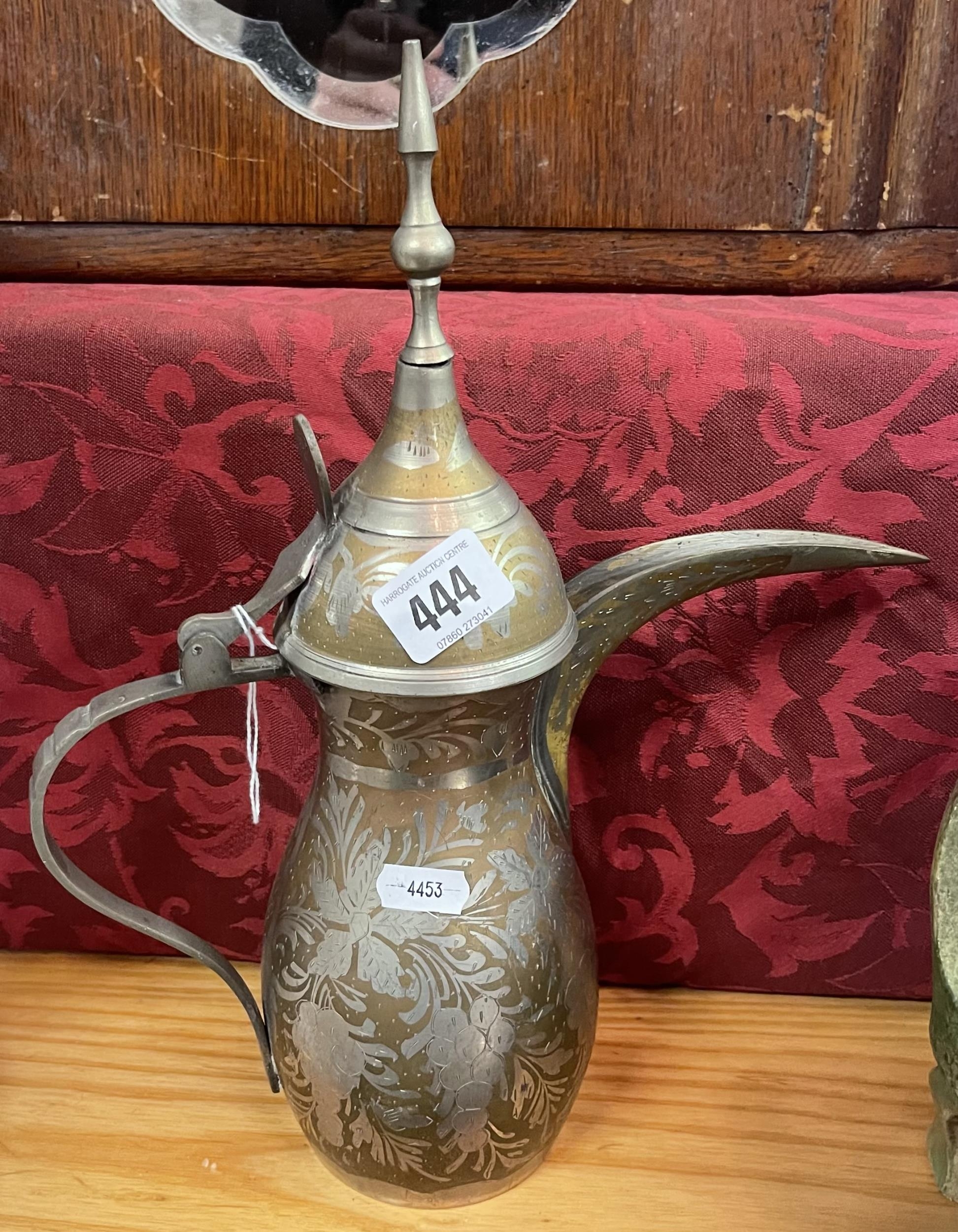 BRASS MIDDLE EASTERN DALLAH TEAPOT STAMPED ON BOTTOM