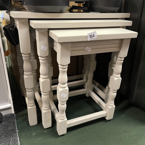 154 - SET OF GREY NESTING TABLES