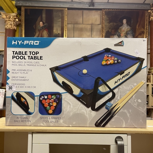 30 - HY-PRO TABLE TOP POOL TABLE