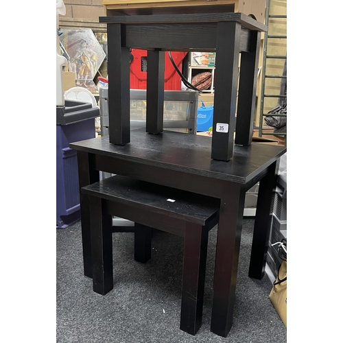 35 - BLACK ASH NESTING TABLES