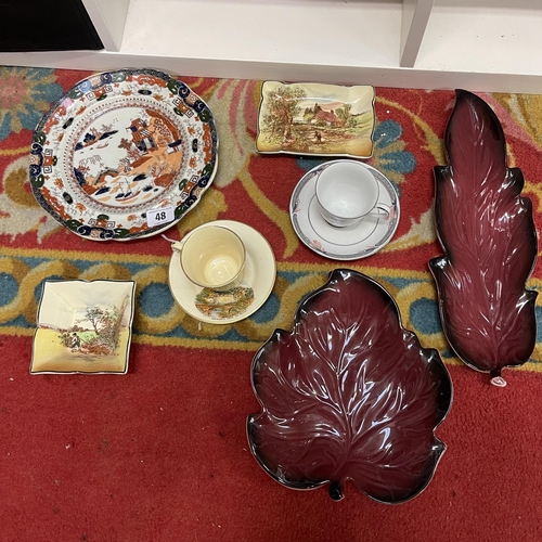 48 - SELECTION OF ASSORTED CERAMICS INCLUDING ROYAL DOULTON,CARLTON WARE,MASONS AND MORE