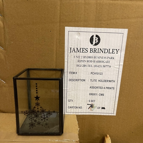 85 - 24 JAMES BRINDLEY GLASS CANDLE HOLDERS