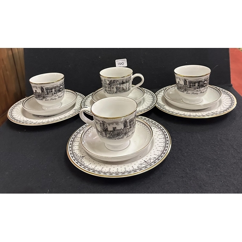 100 - PATELY BRIDGE MILLENNIUM 12 PIECES CABINET CUPS AND SAUCERS SET