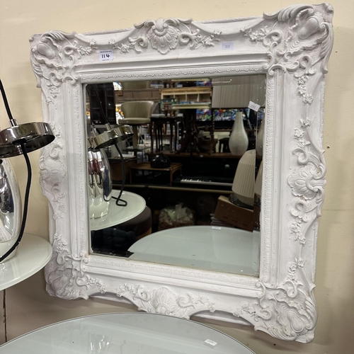 114 - ORNATE FRAMED SQUARE WALL MIRROR