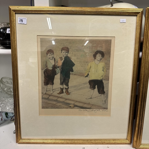 198 - LIMITED EDITION PRINT SIGNED GILLIAN BUTTERFIELD 1980