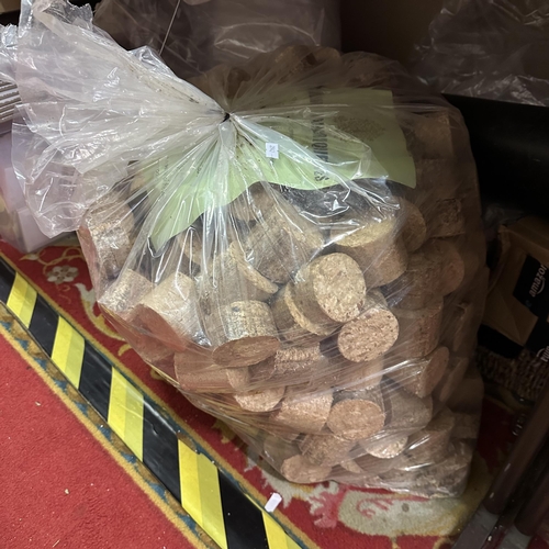 36 - THREE BAGS OF 30KG PINE BRIQUETTES